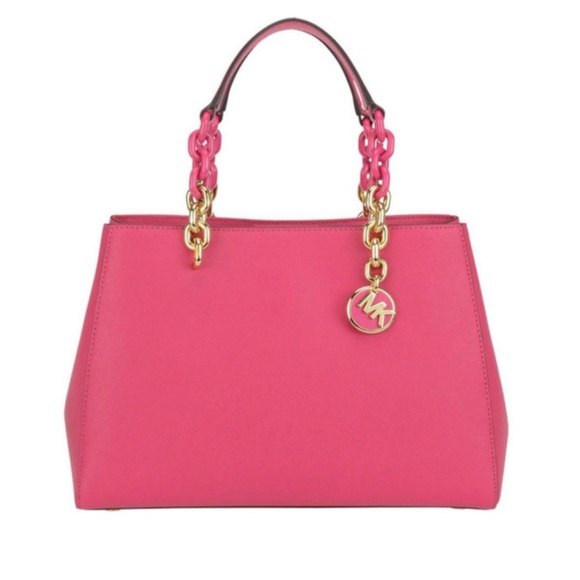 MICHAEL Michael Kors Handbags - Michael Kors Cynthia ultra pink Medium Convertible Satchel